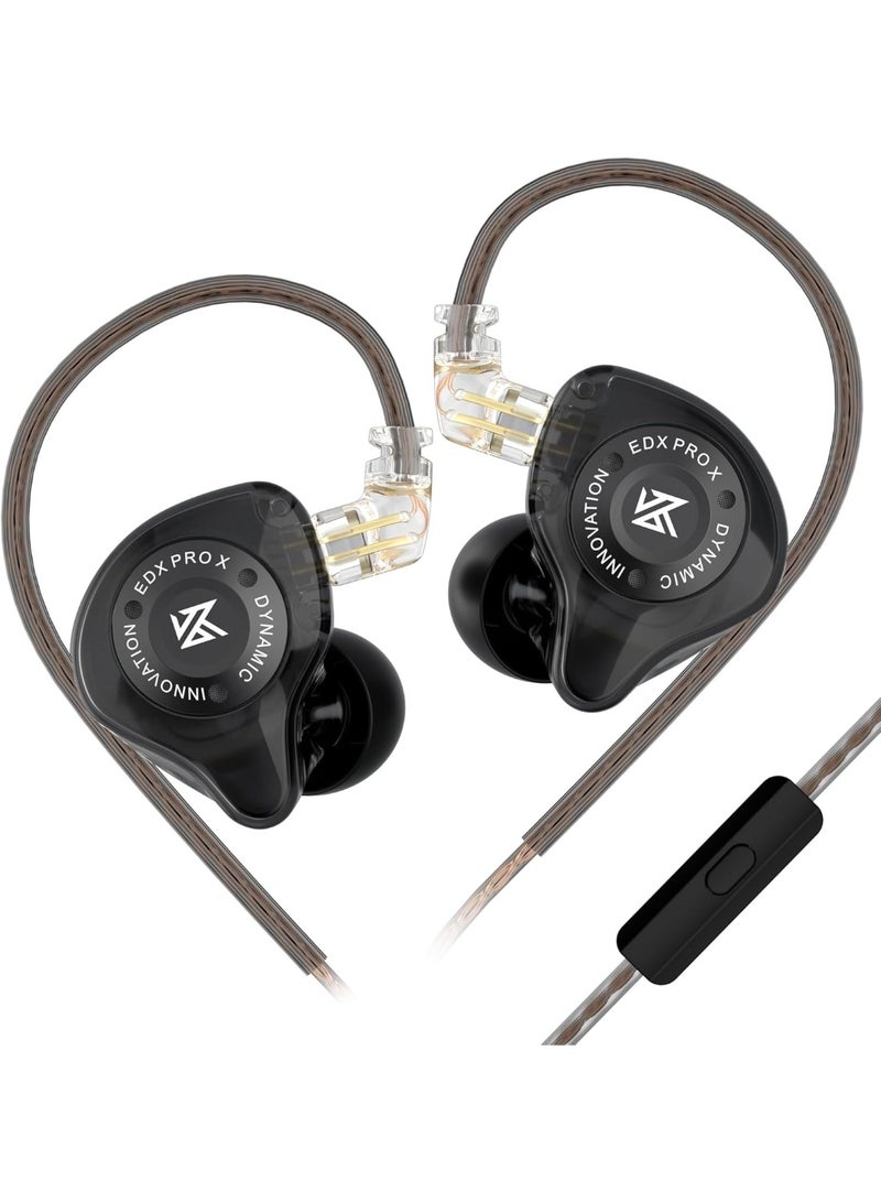 KZ EDX Pro X iem in Ear Earphone, Single Dynamic Driver HiFi in-Ear Monitor with Ergonomic Shape, Wired Gaming Earbud, Detachable Cable for Audiophile (With Mic) - Image 1